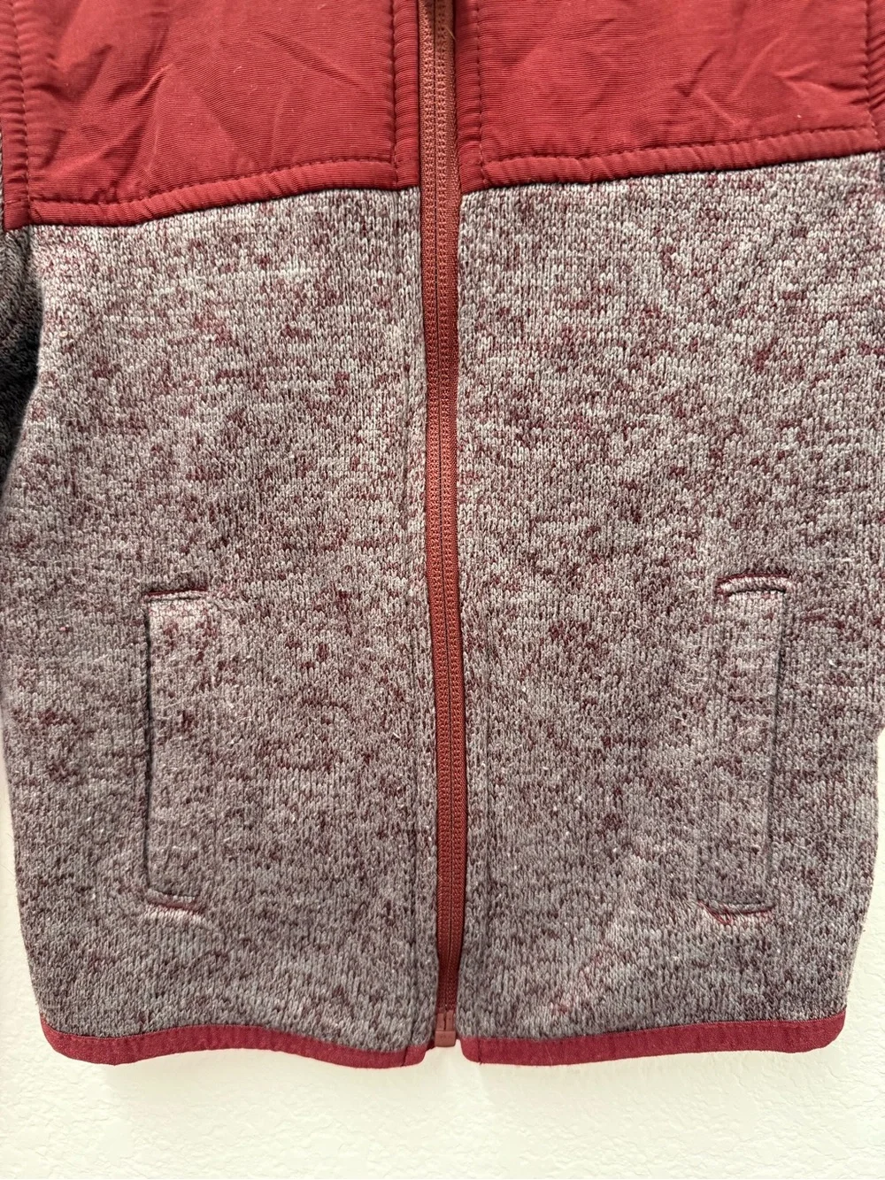 The Children's Place Marled Burgundy & Heather Jacket